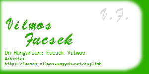 vilmos fucsek business card